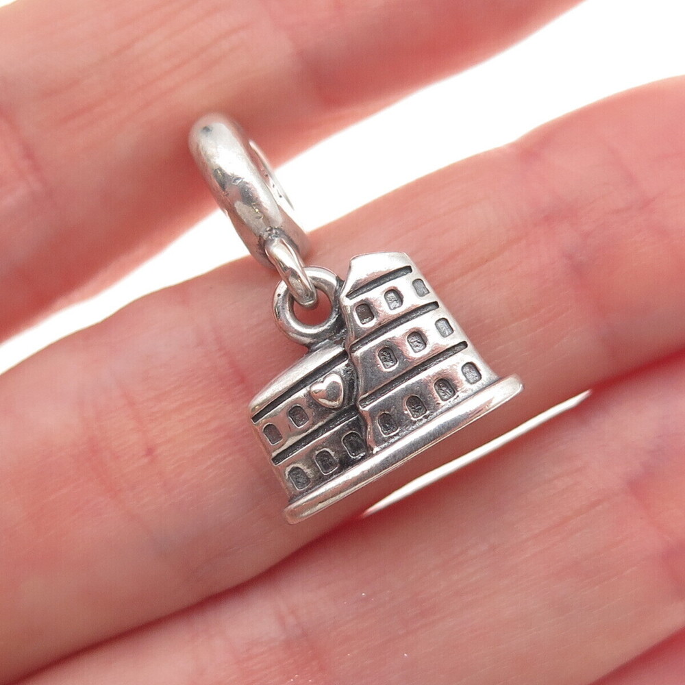 Pandora 925 Sterling Silver Rome Colosseum Dangle Charm